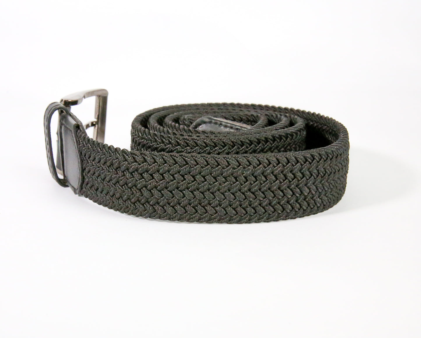 Unisex Braided Stretch Belt_4 cm_Black