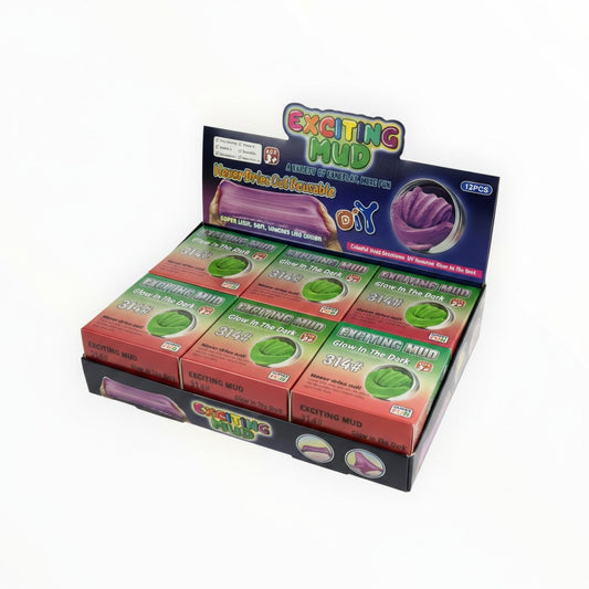 CE Collection Putty in Tin, glow in the dark, purple, never dries out, super light, soft, touches like cotton.