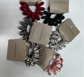 Spiral Hair Ties_Pack of 3_RED, BLACK AND GREY