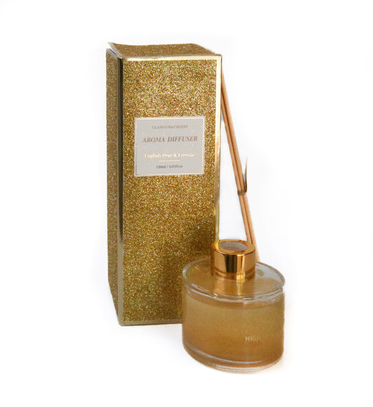 Diffuser Gift Set_120ml_Gold_English Pear and Freesia