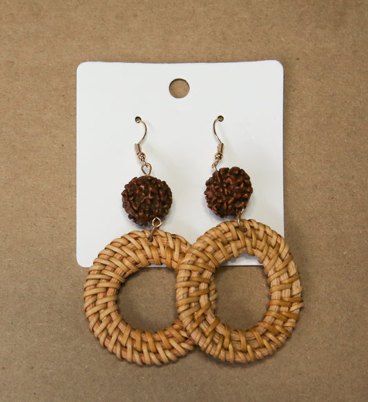 Natural Earrings_Medium Brown 2 piece